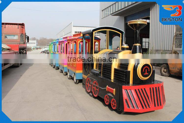 alibaba for kids game amusement rides electric fiberglass trackless train for sale