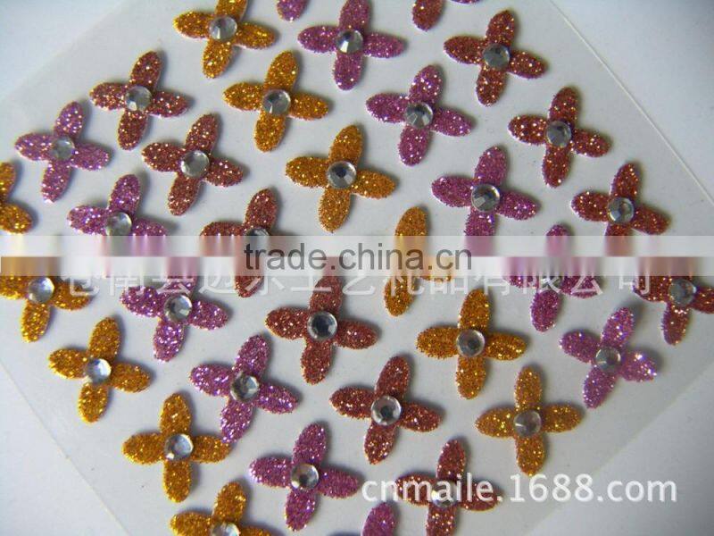 Eco-friendly DIY adhesive golden glitter letter sticker