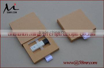 Wholesale Fabric Linen USB Drive Gift Boxes Wedding Package USB Box