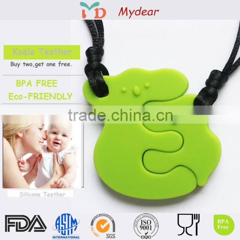 High quality silicone teething chain clips and pacifiers for baby