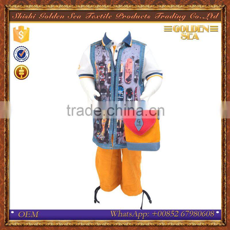 Summer three-pieces overalls baby boy suit