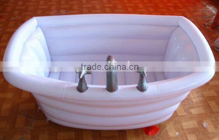 Hot portable plastic inflatable adult bathtub with seat