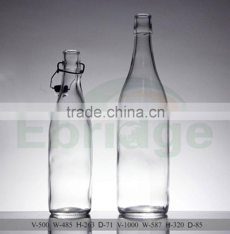 500ml,1000ml glass swing top beer bottles wholesale