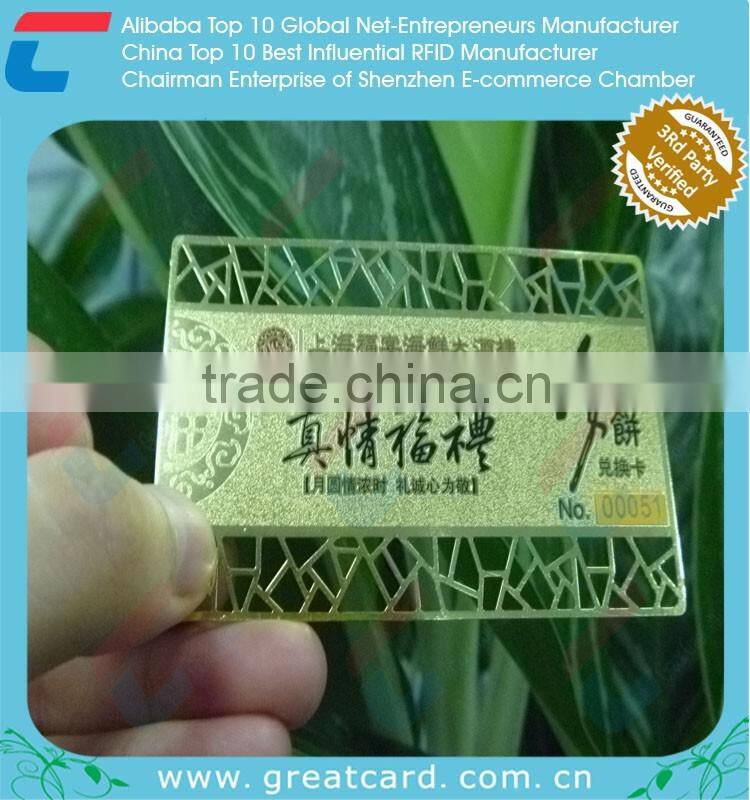 Matt Metal Business Card with Embossed Words metal labels