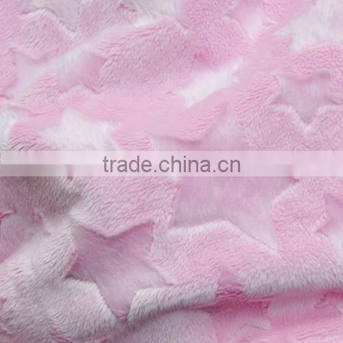 2016 Most Professional China Supplier Embossed Star Velboa for Baby Items