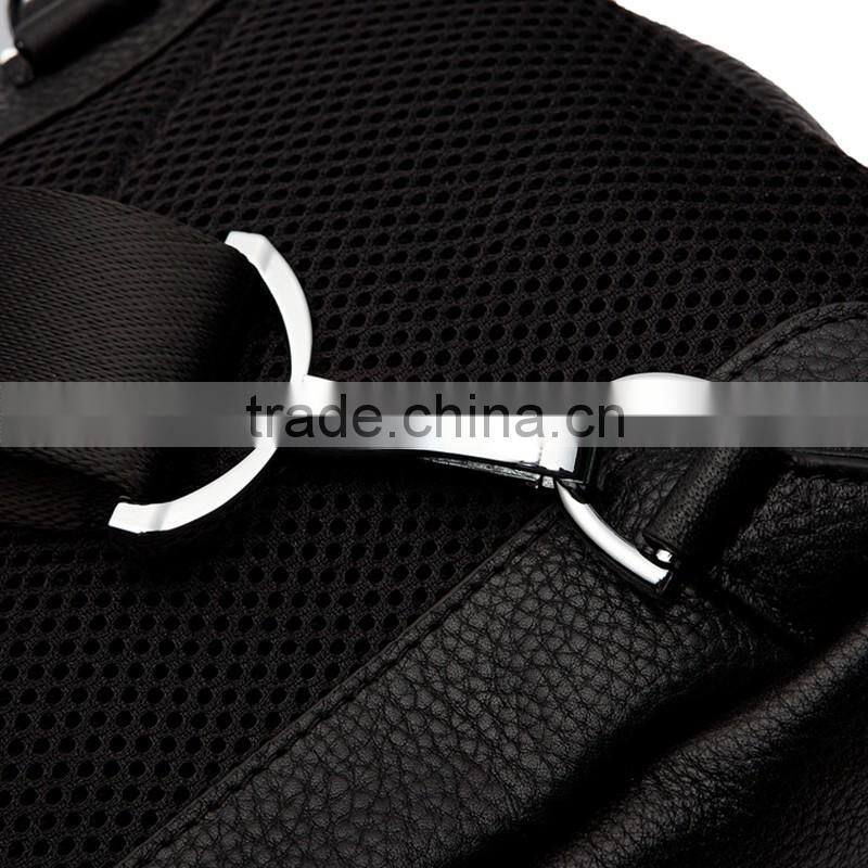 Factory fashion design genuine leather chest bag shoulder bags for man
