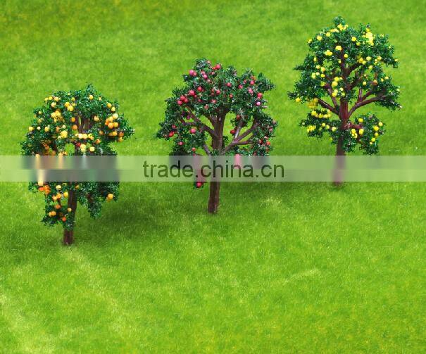 model color fruit tree in train layout model