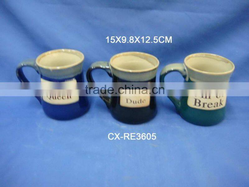 Elegant light blue cement decorative candle jars with copper lid match wedding ornament