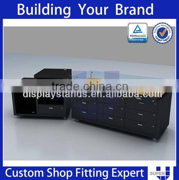 OEM/ODM clothes shop cashier front counter desk curved counter