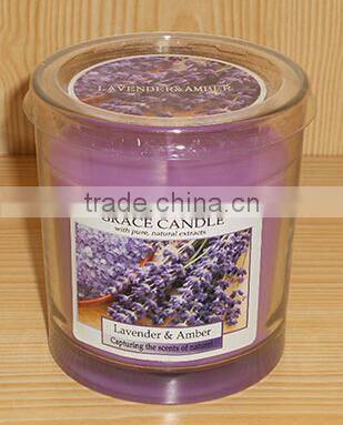 candle in glass jar, scent or unscented, color candle for wedding party or christmas decoration