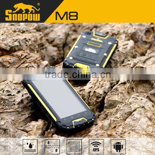 IP68 walkie talkie waterproof snopow M8 dual cpu 4 sim card mobile phone