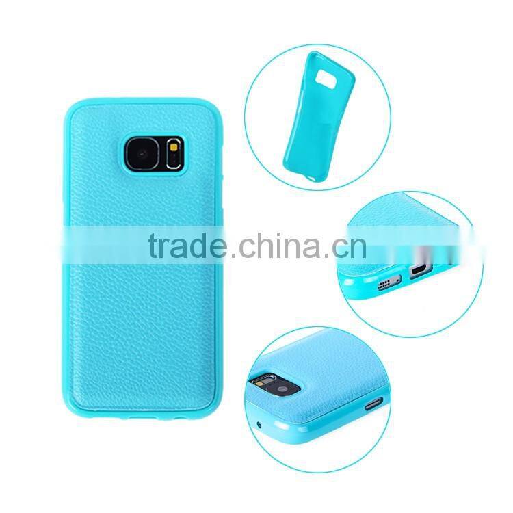 2016 Wholesale Premium Leather Mobile Phone Flip Cover Case / Card Slots 2 in 1 Case for Samsung Galaxy S7 S7 edge