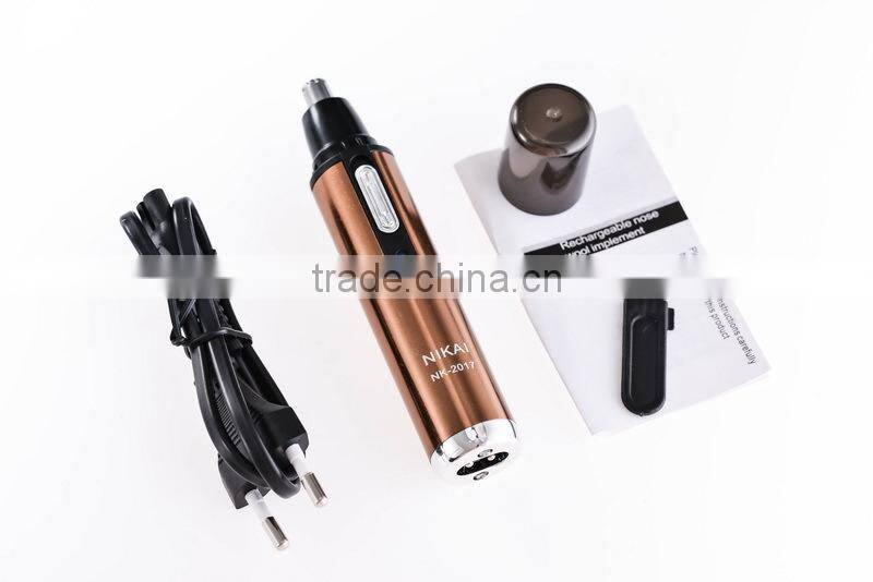 High quality NIKAI manual mini electric nose hair trimmer