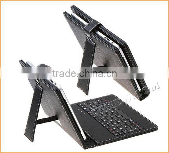 8" Keyboard Leather Cover Case QWERTY USB/mini USB/Micro Bracket Bag for 8 inch Tablet PC MID PDA Drop Shipping OPNEW Wholesale