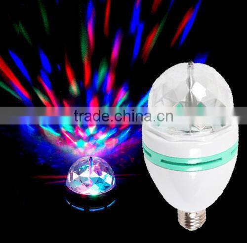 Hot Selling B22/E27 Crystal Rotating Led bulb