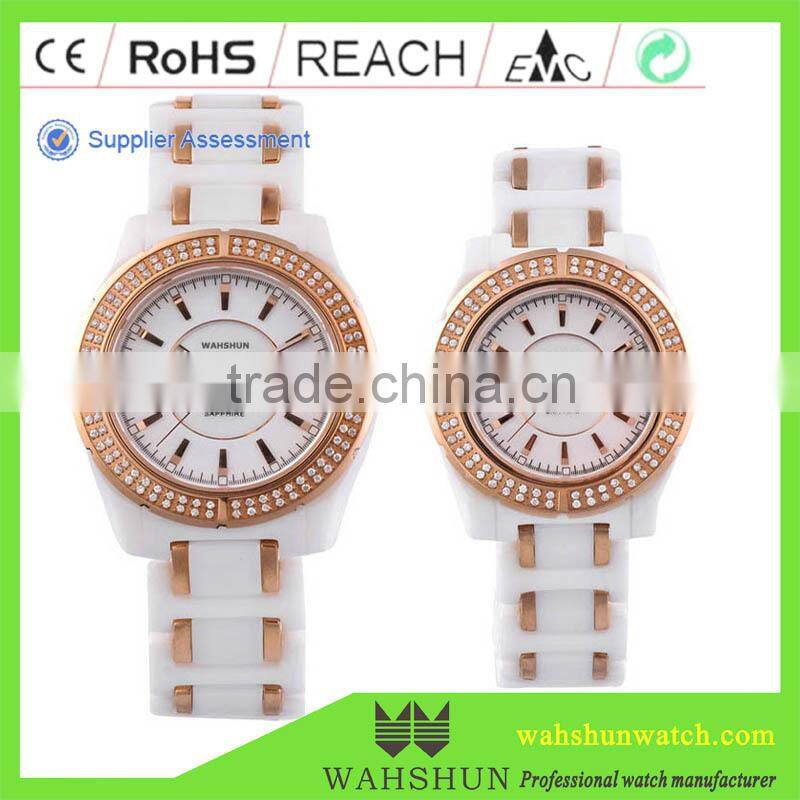 Best quality Swiss movement ceramic band zirconia ceramic watch