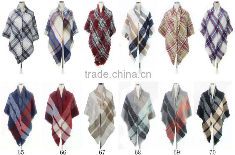 woven oversize tartan blanket custom scarf no minimum