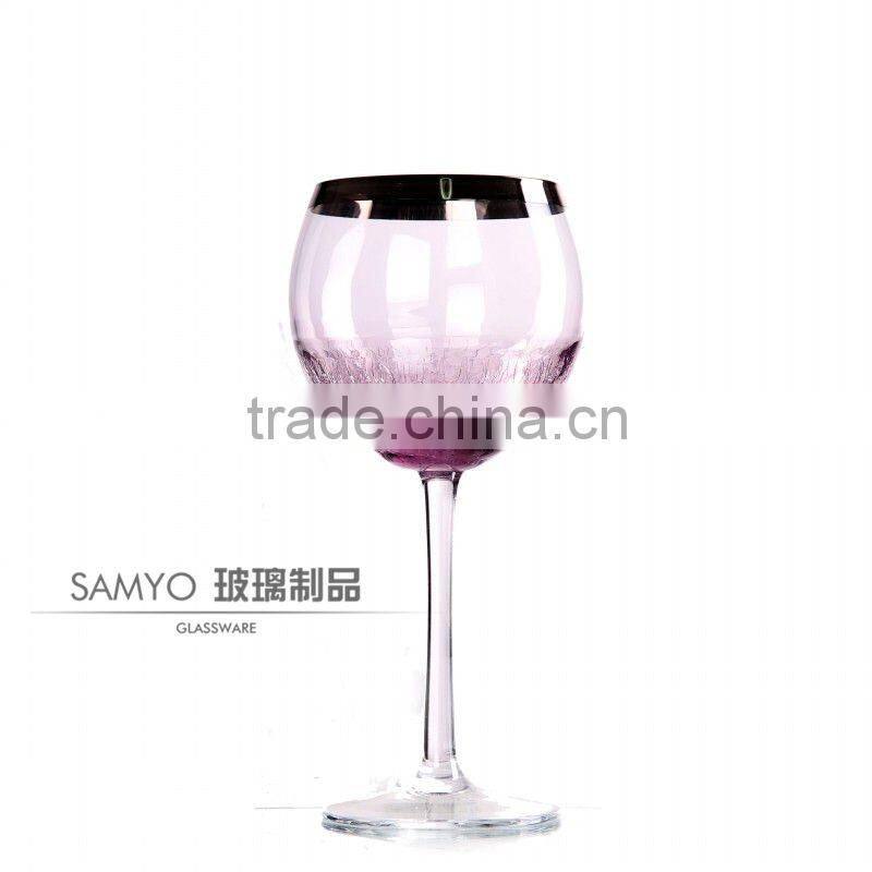 SAMYO novelty colored red wine glasses