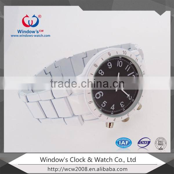 2014 latest popular wholesale women Red / White fashion ceramics watch