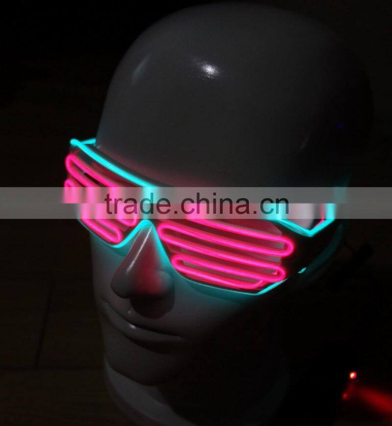 Yellow EL Shutter glasses / EL light Shutter glasses / EL Flashing Shutter glasses