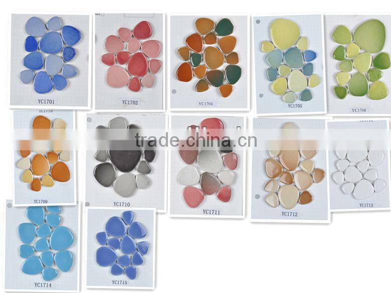 10x10mm glazed ceramic art craft tiny tile