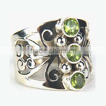 925 Sterling Silver Faceted Stone Jewelry