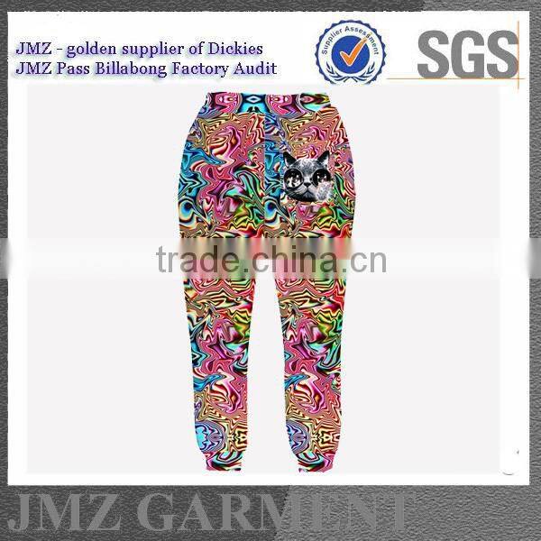 China fashion jogger pants for men with animal sublimation