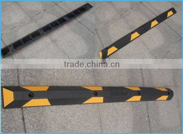 Rubber wheel stops for car parking