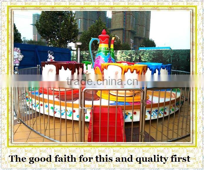 Outdoor playground factory fun fair offered kids amusement park theme tea cup rides for sale
