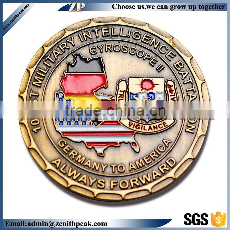 shield shape metal coin navy coins brass coins