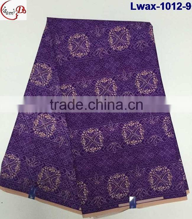 Lwax-1012-9 royal blue African Jacquard style cheap wholesale african wax print fabric