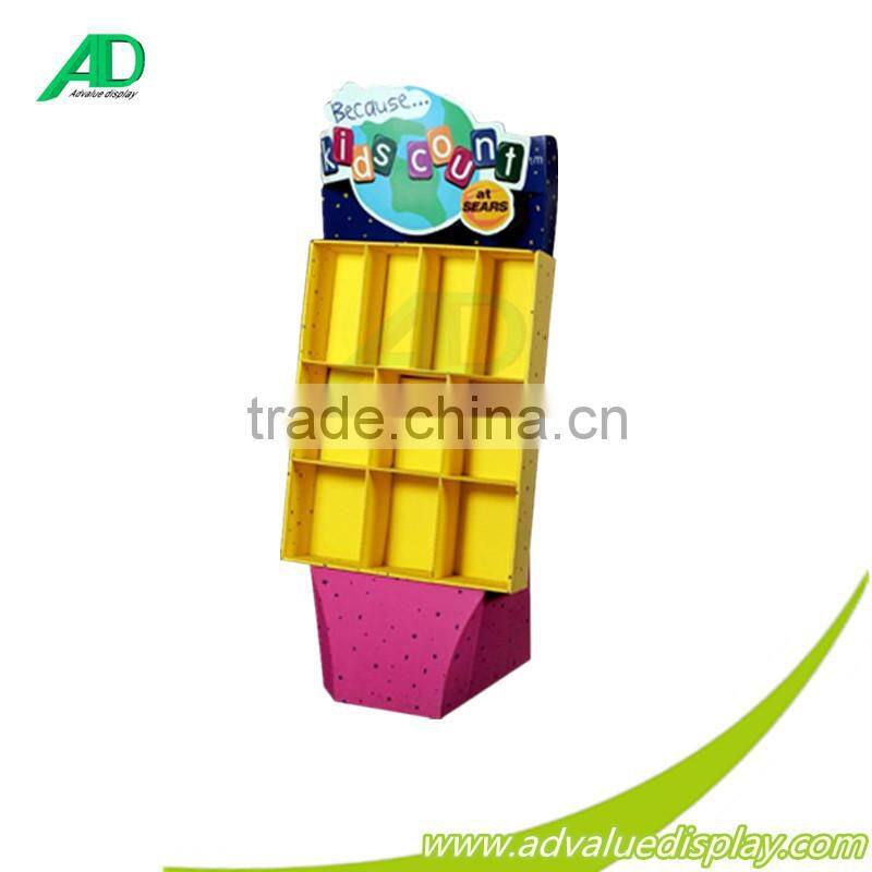 Colorful tray cardboard display with strong solid paperboard tray for supermarket advertising hot sales