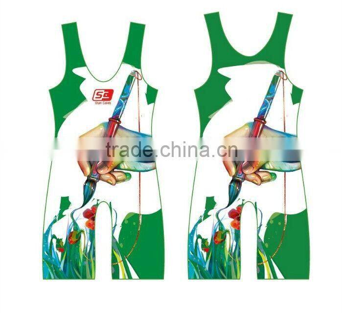 Stan Caleb Stripes Custom Sewn Wrestling Singlet