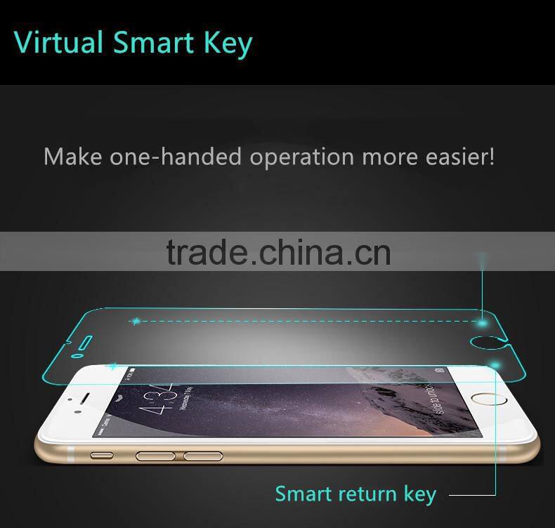 hot ultra thin rounded edge 2.5D top Tempered Glass screen protector for iphone 6 Smart Confirm Key And Smart Return Key