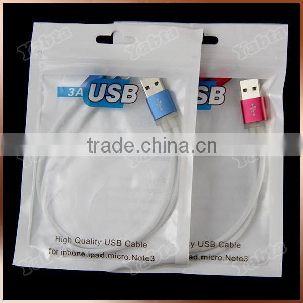 2A Stylish Steel Wire Mesh USB 2.0 Charge & Data Sync Cable for iphone lightn USB Data Cable
