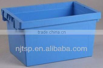 Turnover plastic container with lids