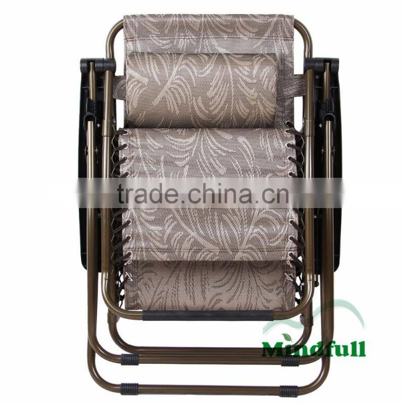 Outdoor Adjustable Zero Gravity Chair Portable Lounge Chair With Pillow