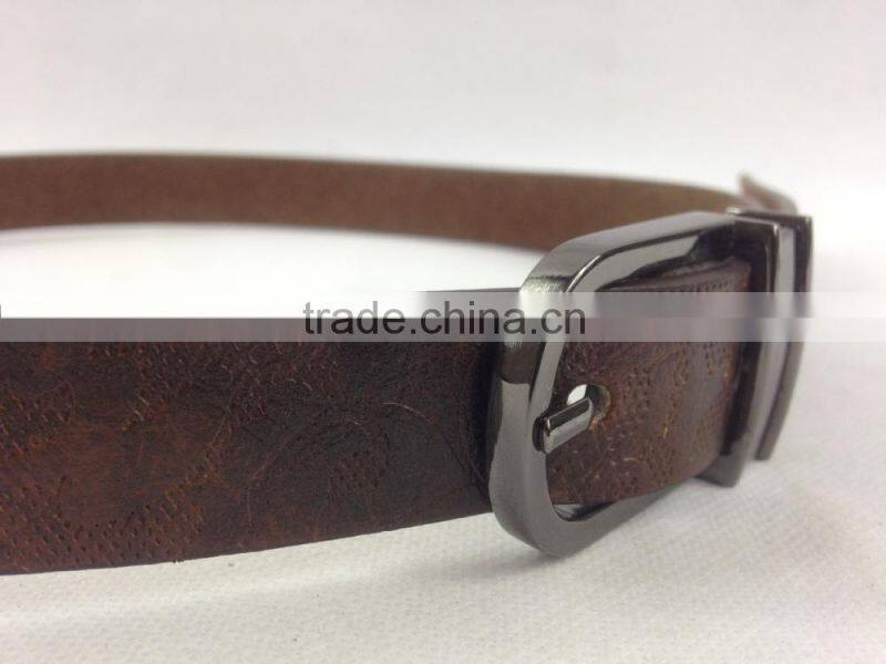 embossed design with horse buckle for girl