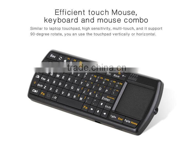 mini wireless mouse touchpad backlit bluetooth keyboard for smart tv