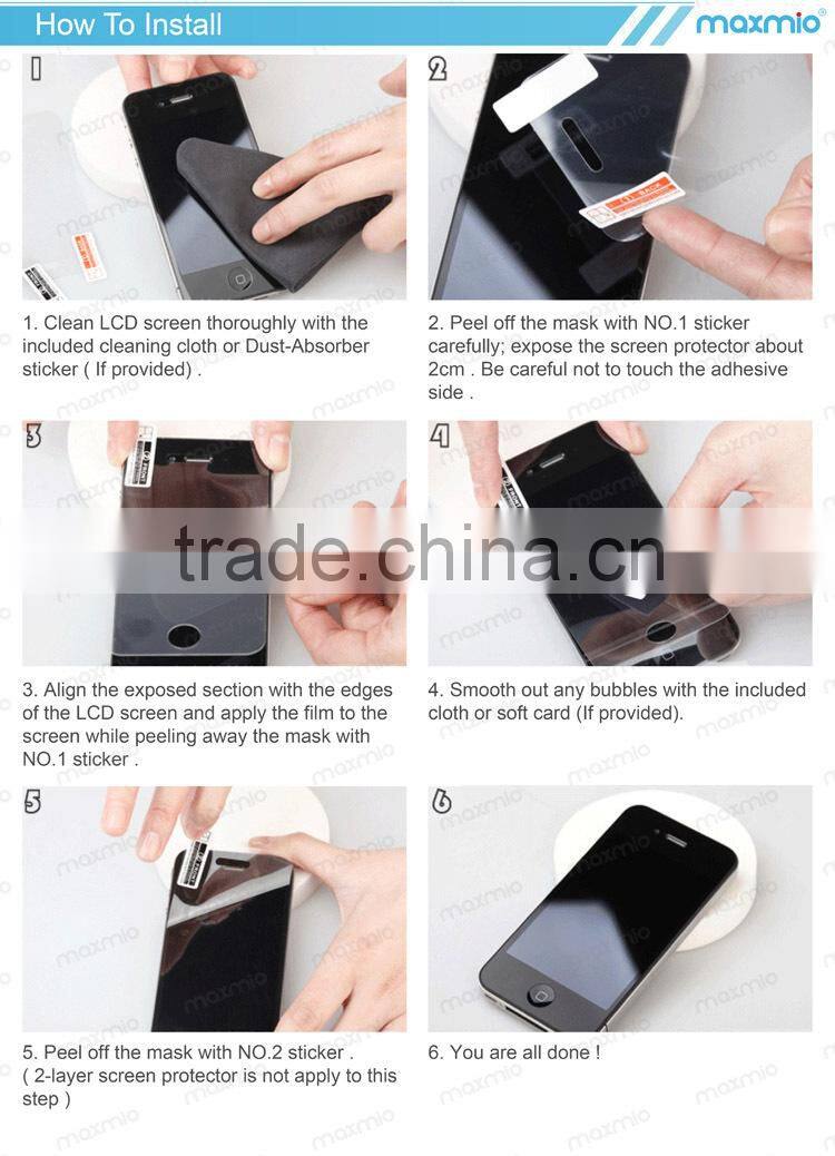 High transparency Smooth touch Japan PET Film screen protcetor for Xiaomi Mi 4i, Welcome OEM/ODM