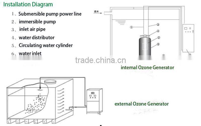 10G 20G 30G ozone generator for swimming pool water treatment self cleaning filter