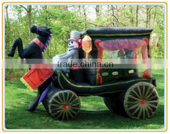Outdoor Inflatable Halloween Skeleton Carriage
