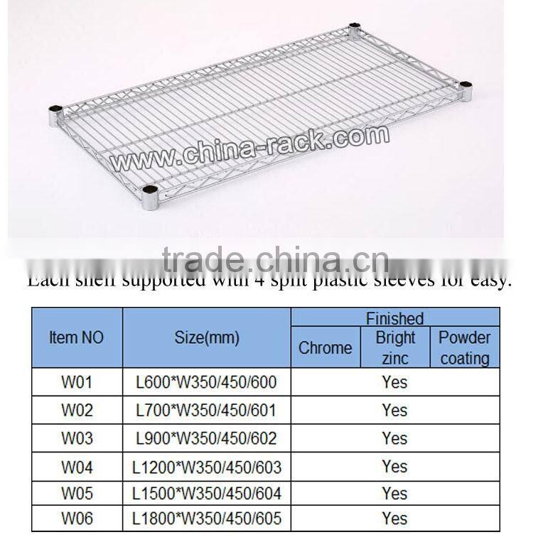 Easy Assemble Home Storage Steel Chrome Wire Shelf
