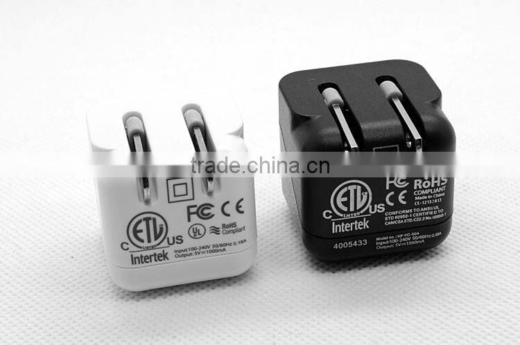 ETL UL CE FCC High Quality Folding Mini USB Wall Charger