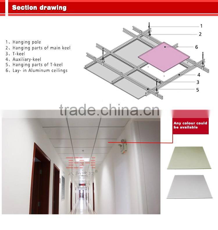 Interior square ceiling tiles aluminum with competitive price