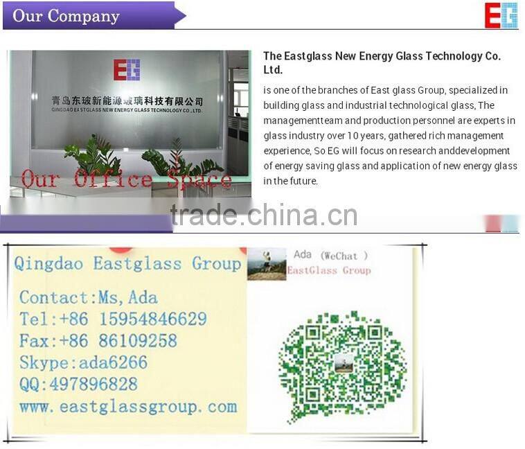 3mm-8mm green Mayflower pattern glass