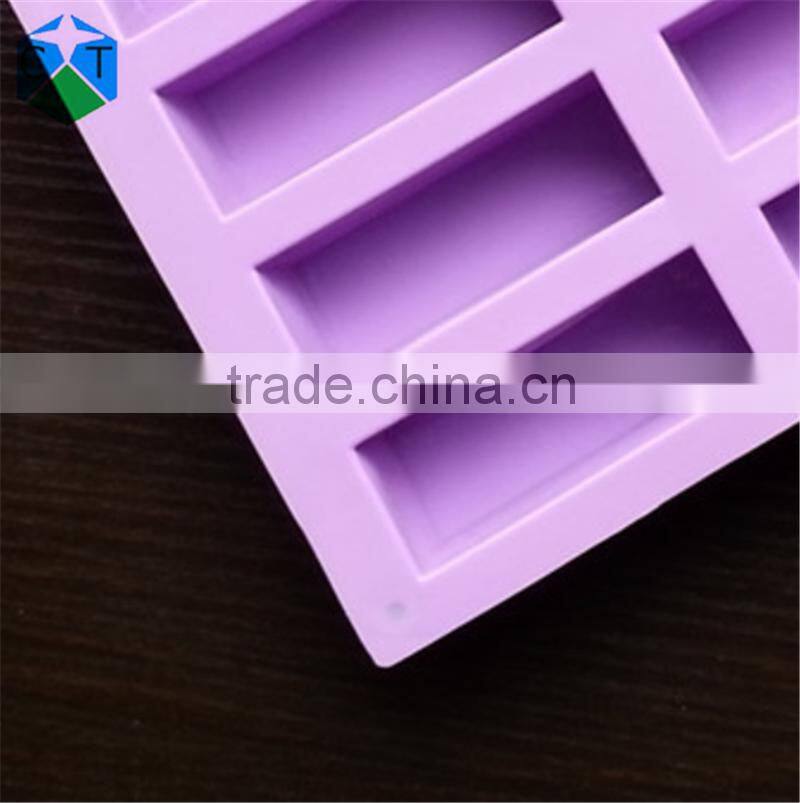 CTBED044 12 Even Rectangle Bulk Soap Making Supplies Decorative Pattern Decoration Heart Craft Art Silicone Soap Craft Molds