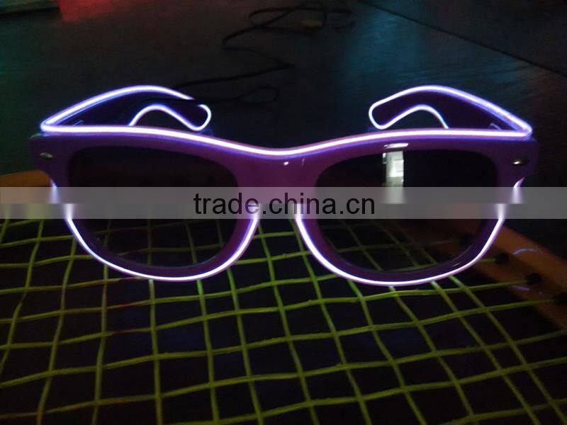 2016 high quality colorful lighting EL wire Shutter Shades glasses for party,concert