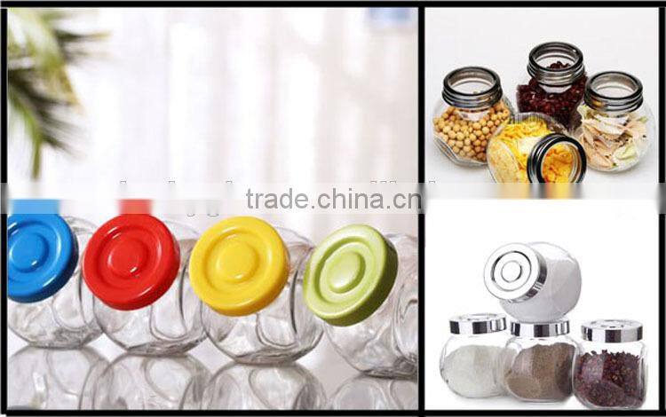 9pcs/set round seasoing glass shaker bottle rack set
