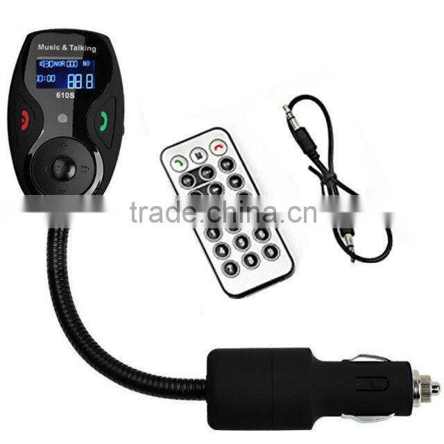 Hot sales! New Universal High Quality Wireless Bluetooth Handsfree Car Kit Fm Transmitter Modulator Car Mp3 Player with Mic